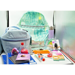 EcoTech Tie-Dye Backpack with Embark Lunch Bag and Back to‎ School Supply Set
